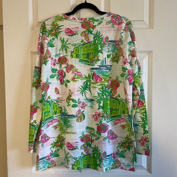 Crown & Ivy Beach long sleeve swim suit coverup in Beach Blossoms size Med - Picture 7 of 14